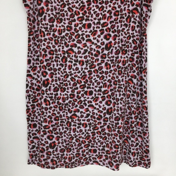 LOGO by Lori Goldstein Leopard Tunic Tank Top Stretch Jersey Knit Women’s Sz M - Picture 7 of 9